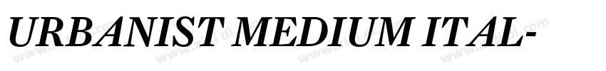 URBANIST MEDIUM ITAL字体转换